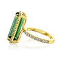 Kobelli Elongated Double-Prong Green Tourmaline Ring