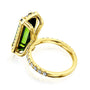 Kobelli Elongated Double-Prong Green Tourmaline Ring