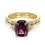 Kobelli Rhodolite Garnet Bridal Set