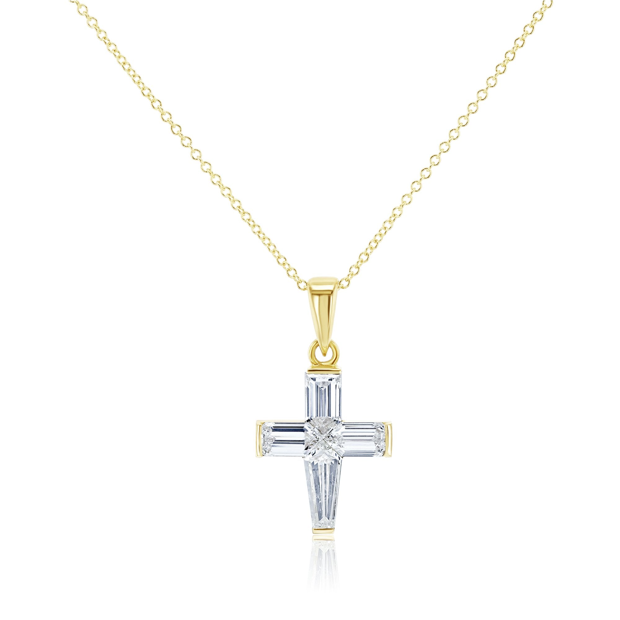 Kobelli Baguette One-of-A-Kind Diamond Cross Pendants