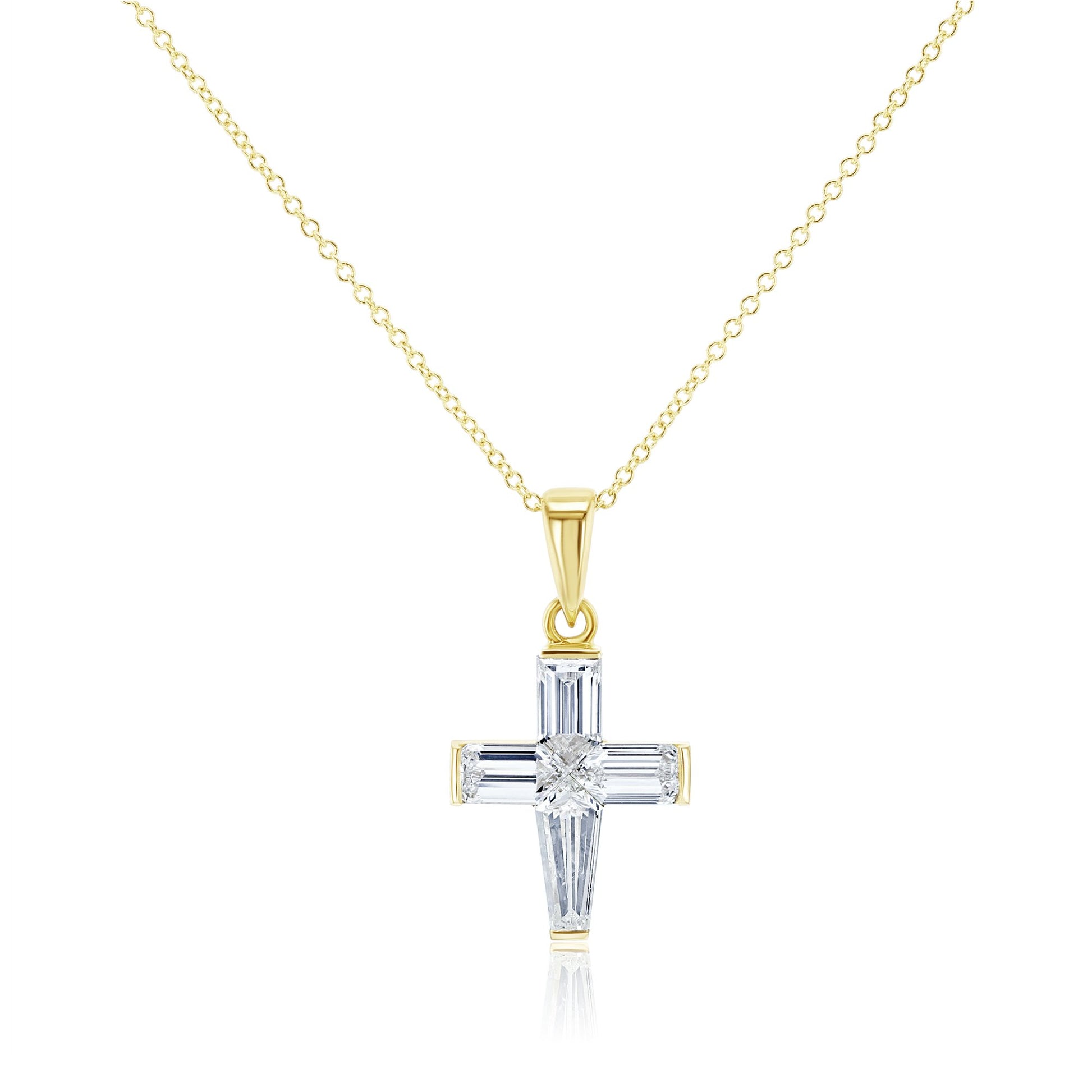 Kobelli Baguette One-of-A-Kind Diamond Cross Pendants