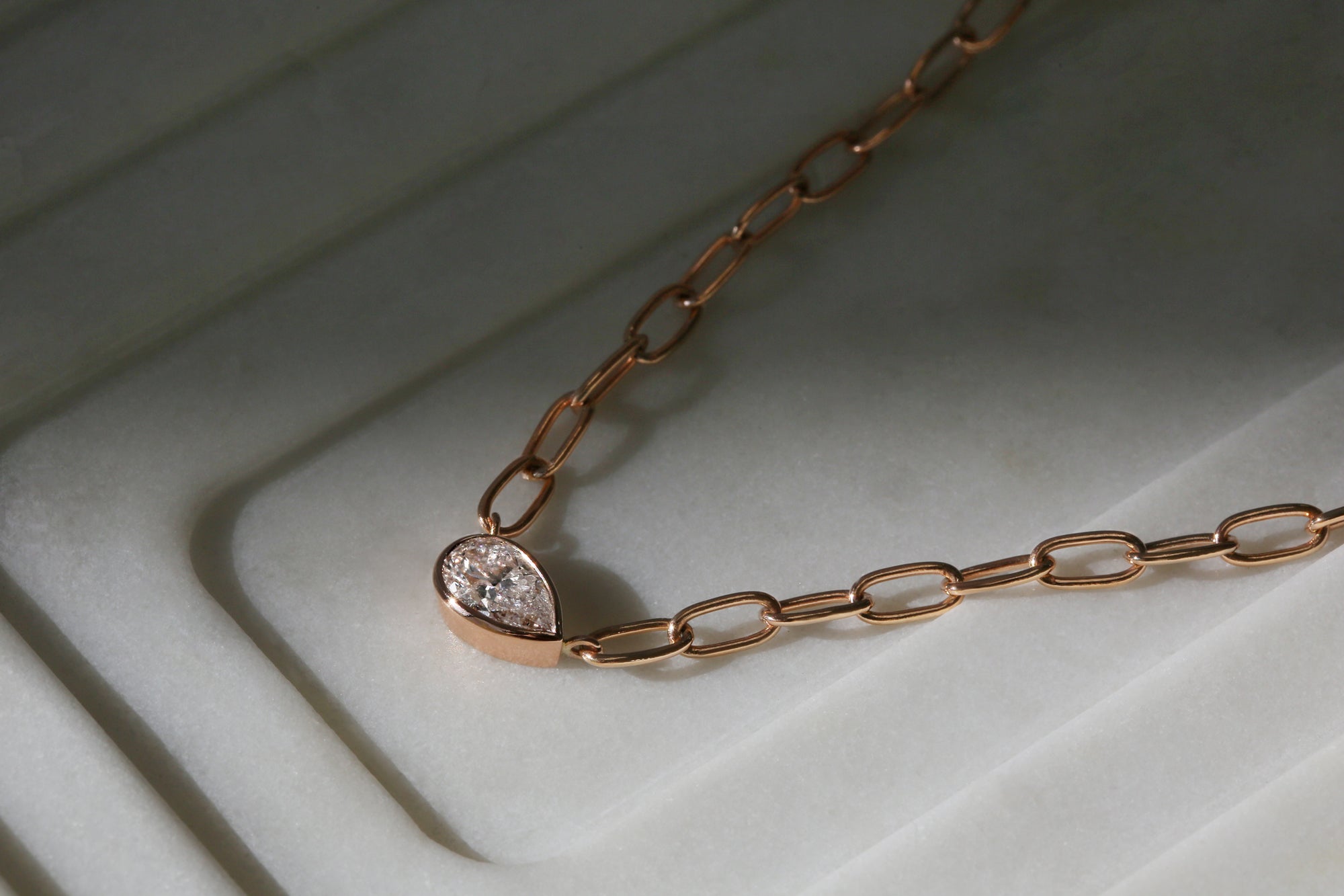 Pear Link Necklace