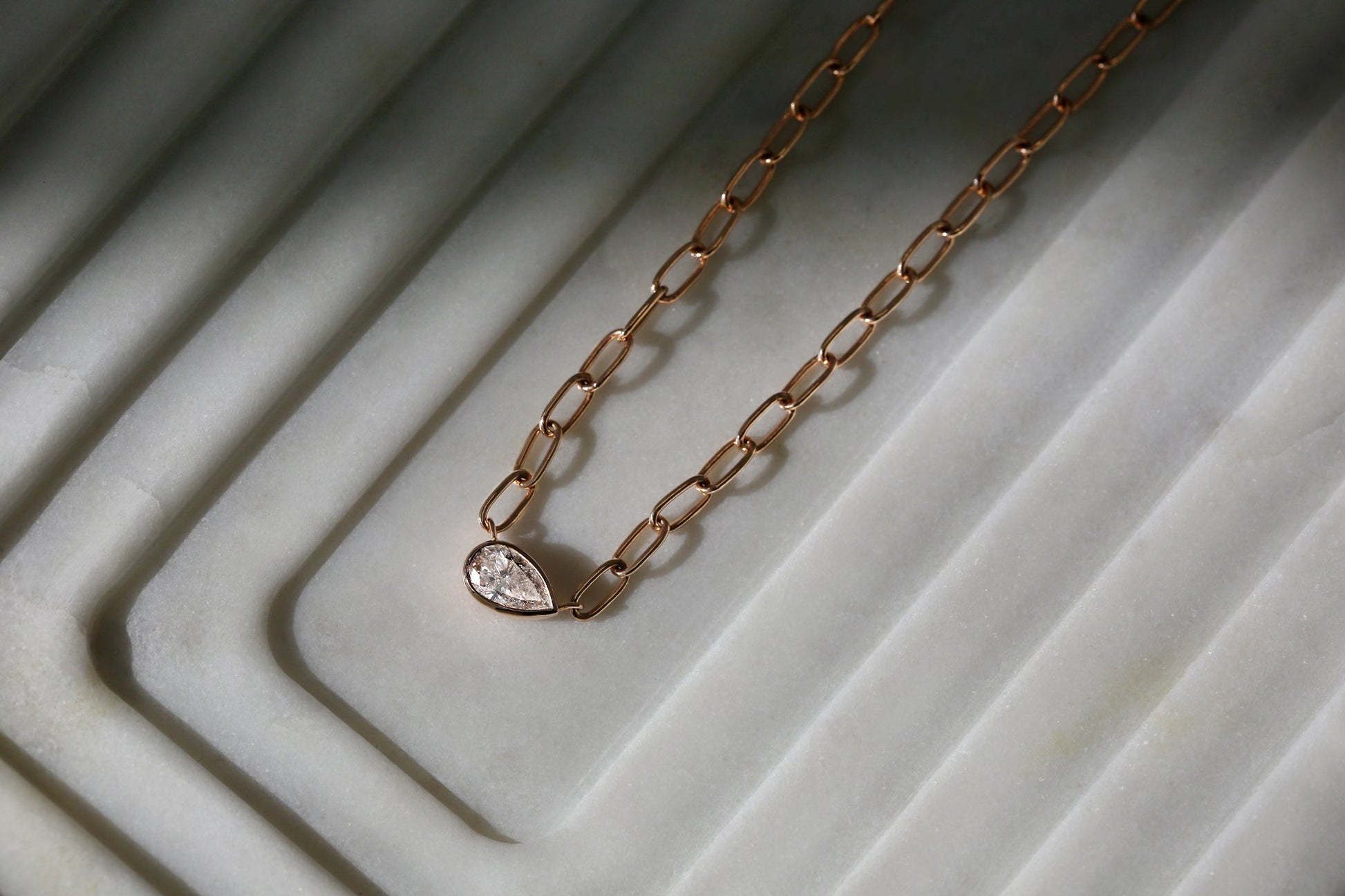 Pear Link Necklace