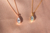 Solitaire päron diamant halsband 0,8 karat