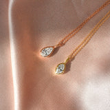 Solitär-Marquise-Diamant-Halskette 0,51 Karat