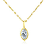 Solitaire marquise diamanthalsband 0,51 carat