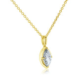 Solitaire Marquise Diamond Necklace 0.51 Carat