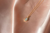 Solitaire marquise diamant halskæde 0,51 karat