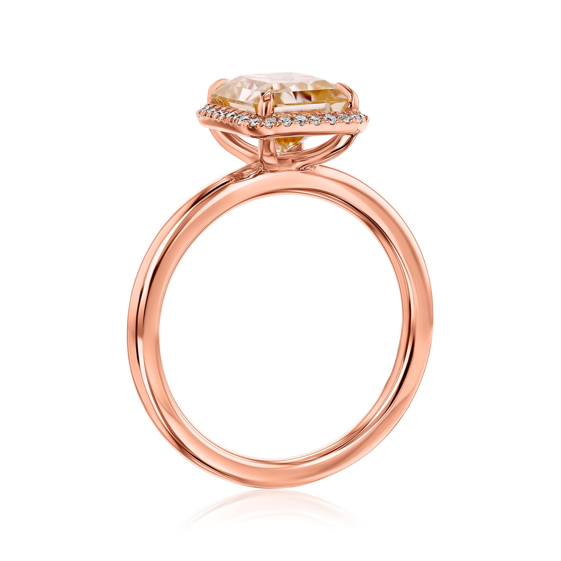 Kobelli Light Champagne Crushed Ice Moissanite and Diamonds
