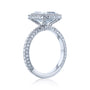 Kobelli Emerald Blue Diamond Ball Prongs Statement Engagement Ring