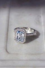 Kobelli smaragdblå diamantkulor uttalande förlovningsring