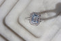 Kobelli Emerald Blue Diamond Ball Prongs Statement Engagement Ring
