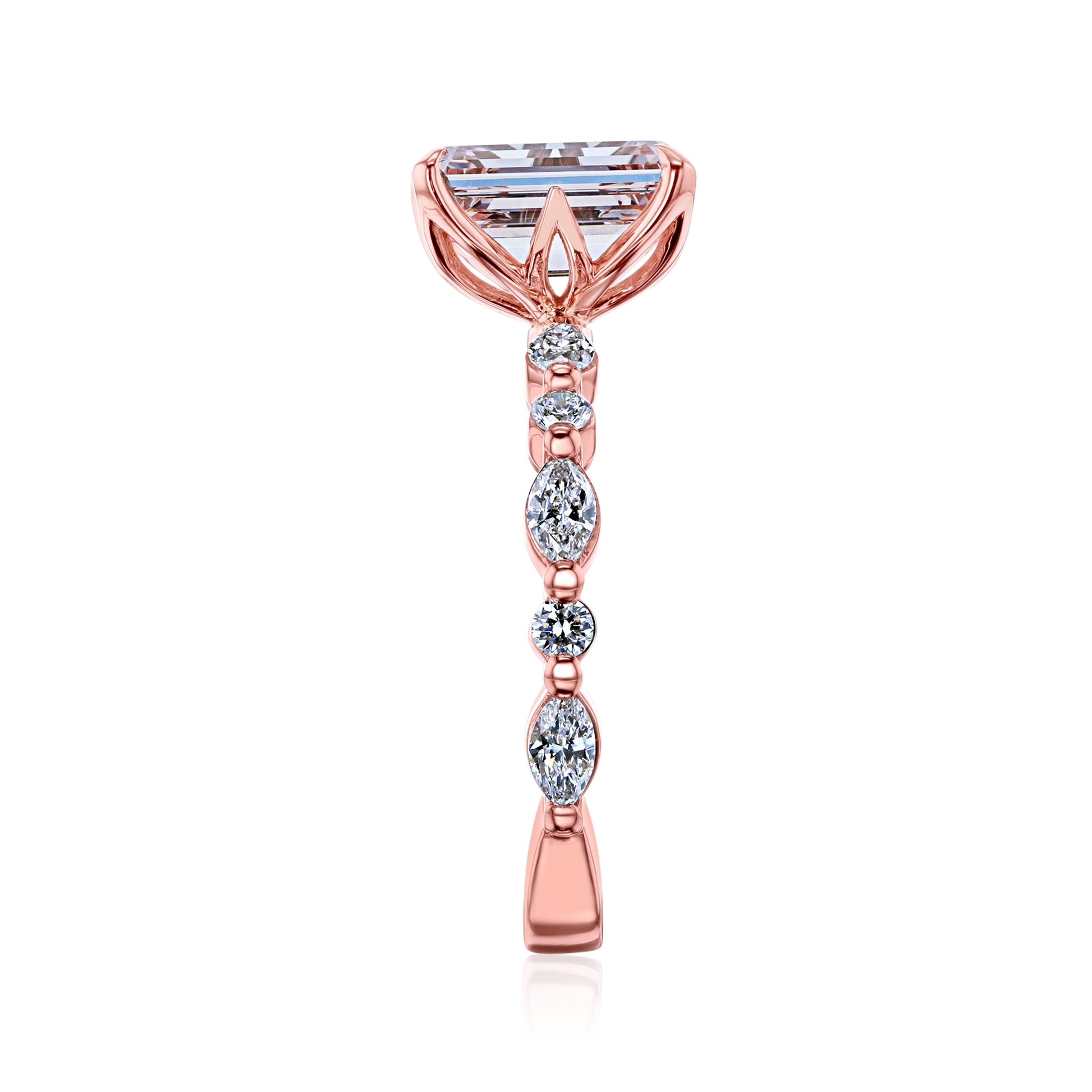 3.64 Carat Pink Diamond Bubble Ring (IGI)