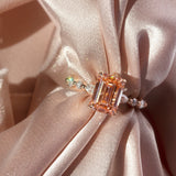 anel bolha de diamante rosa de 3,64 ct.tw (certificado IGI)