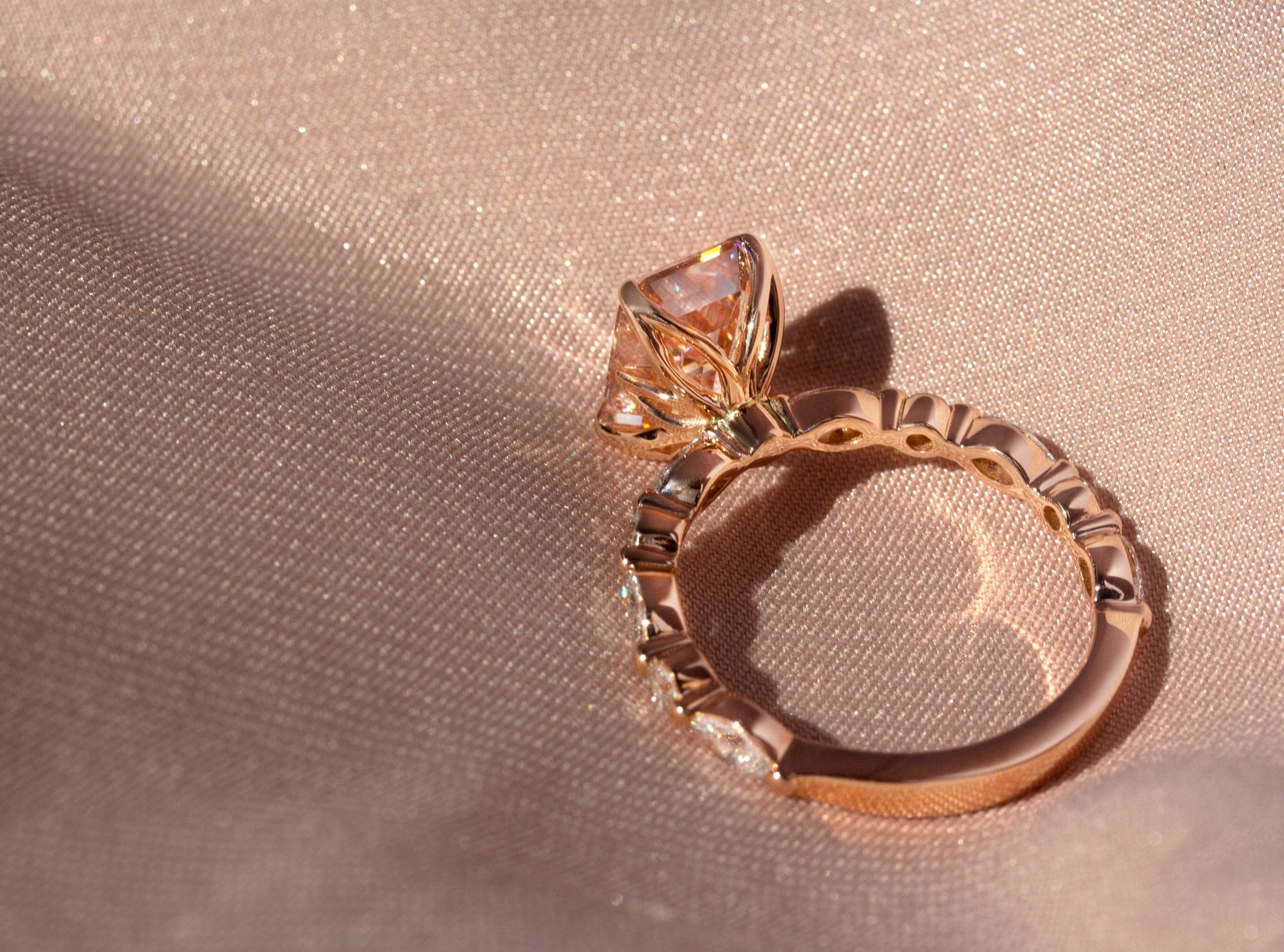 3.64 Carat Pink Diamond Bubble Ring (IGI)