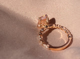 anel bolha de diamante rosa de 3,64 ct.tw (certificado IGI)