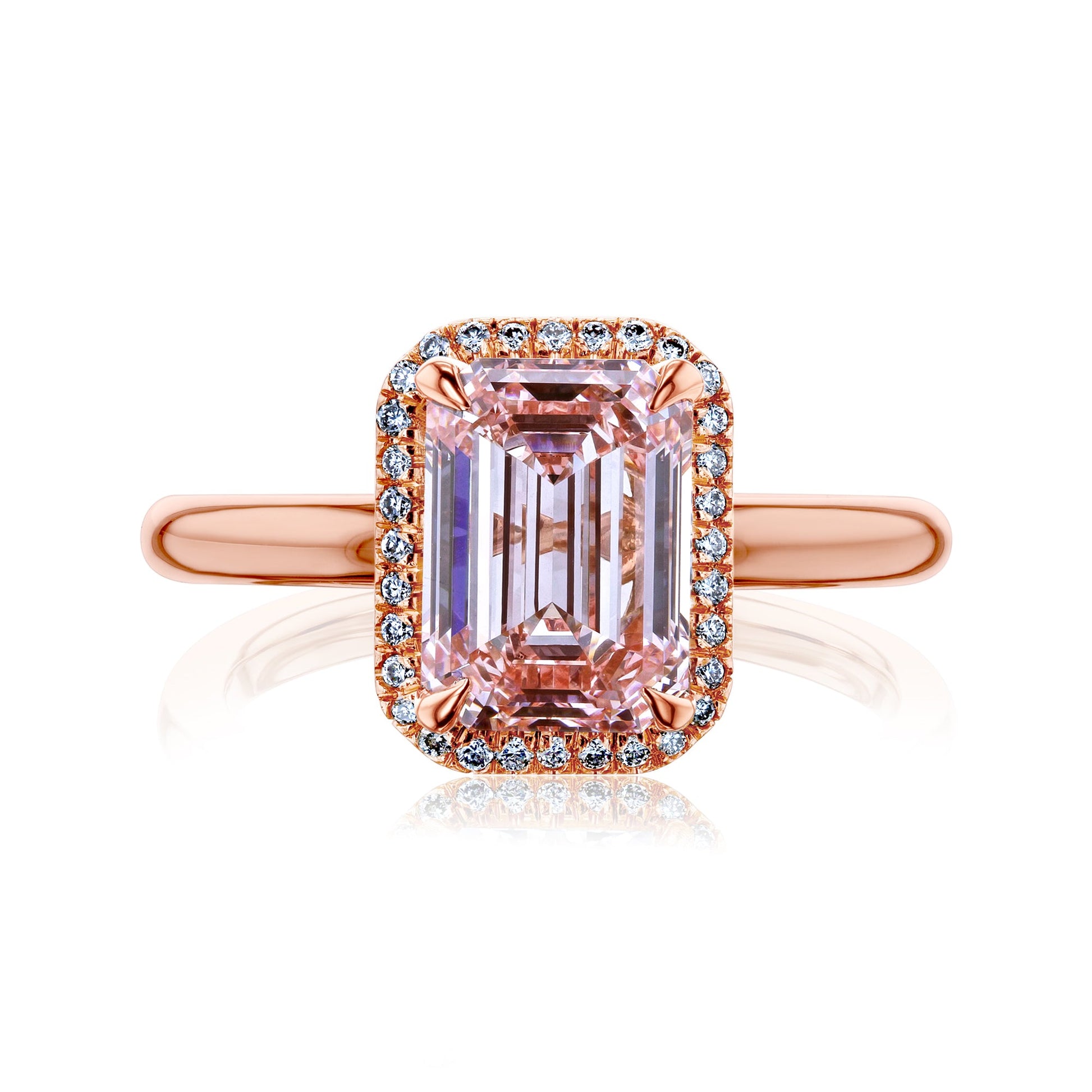 Kobelli Emerald Pink Diamond Cocktail Engagement Ring