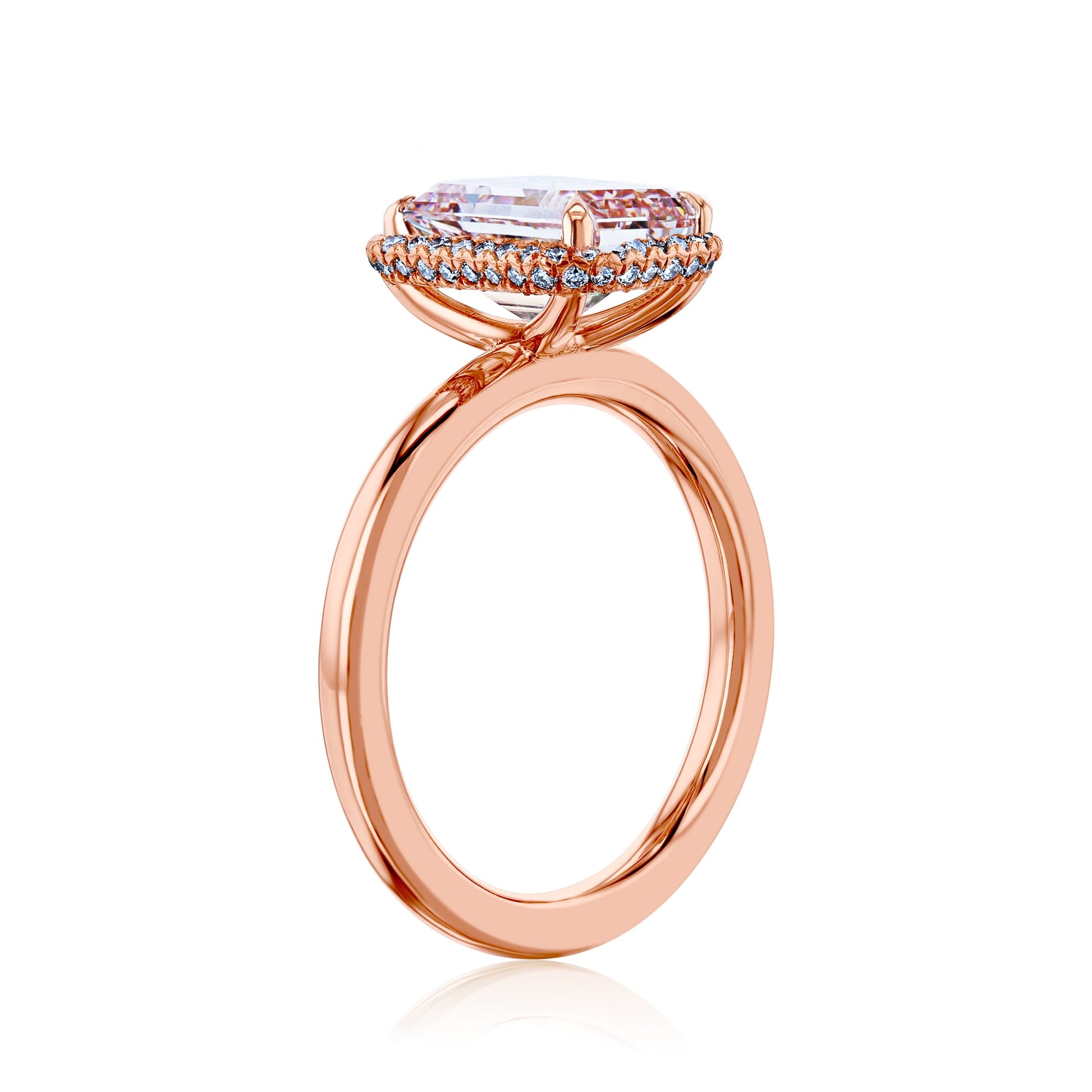 Kobelli Emerald Pink Diamond Cocktail Engagement Ring