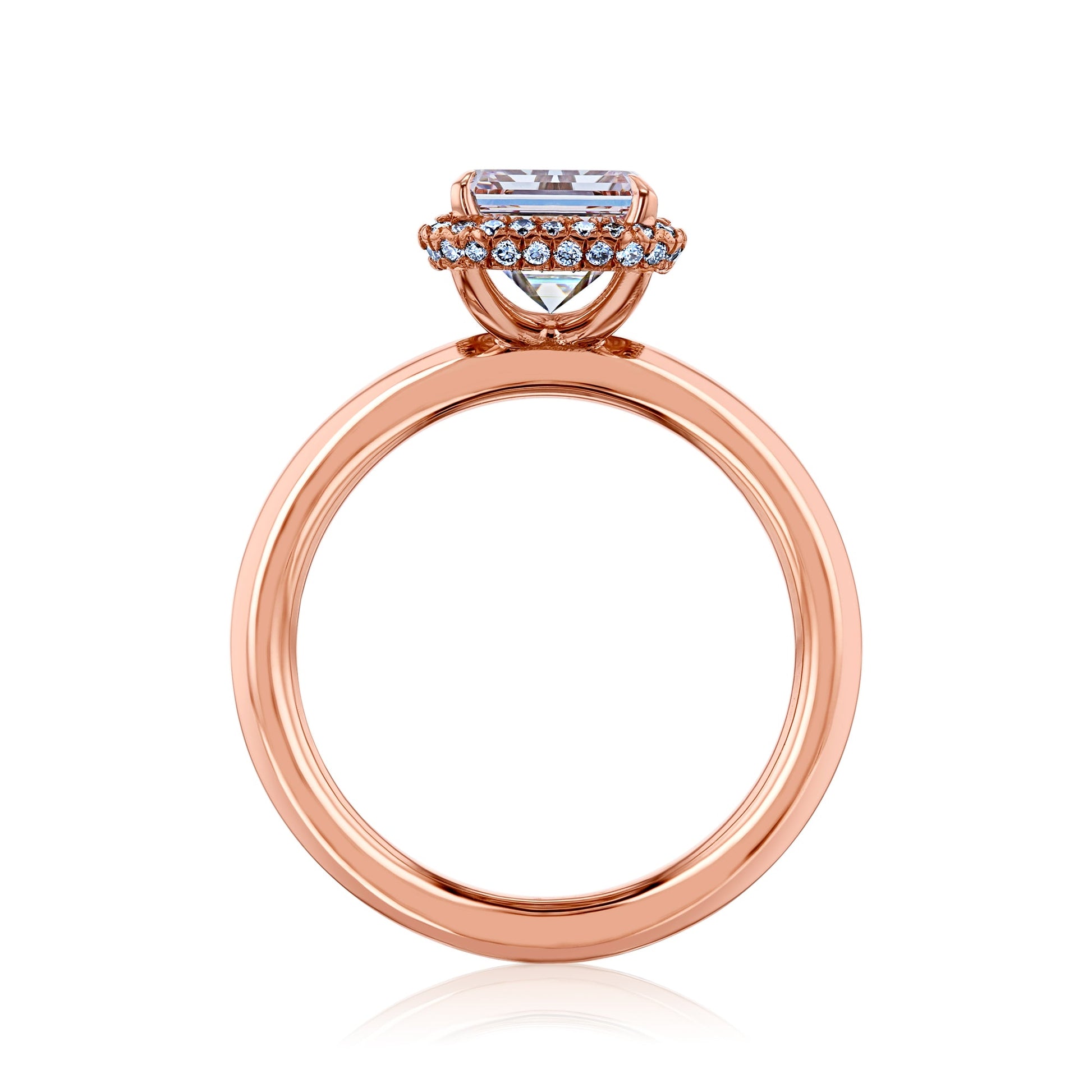 Kobelli Emerald Pink Diamond Cocktail Engagement Ring