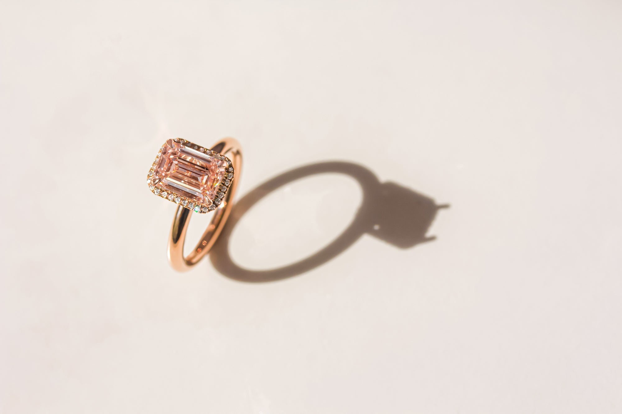 Kobelli 3.23ctw Certified Lab-Grown Fancy Intense Pink Emerald-cut