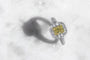 Kobelli Fancy Yellow Natural Diamond (Canary Diamond) Radiant-cut 18k Engagement Ring