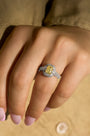 Kobelli Fancy Yellow Natural Diamond (Canary Diamond) Radiant-cut 18k Engagement Ring