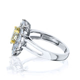 Kobelli Fancy Yellow Natural Diamond (Canary Diamond) Päronslipad 18k förlovningsring