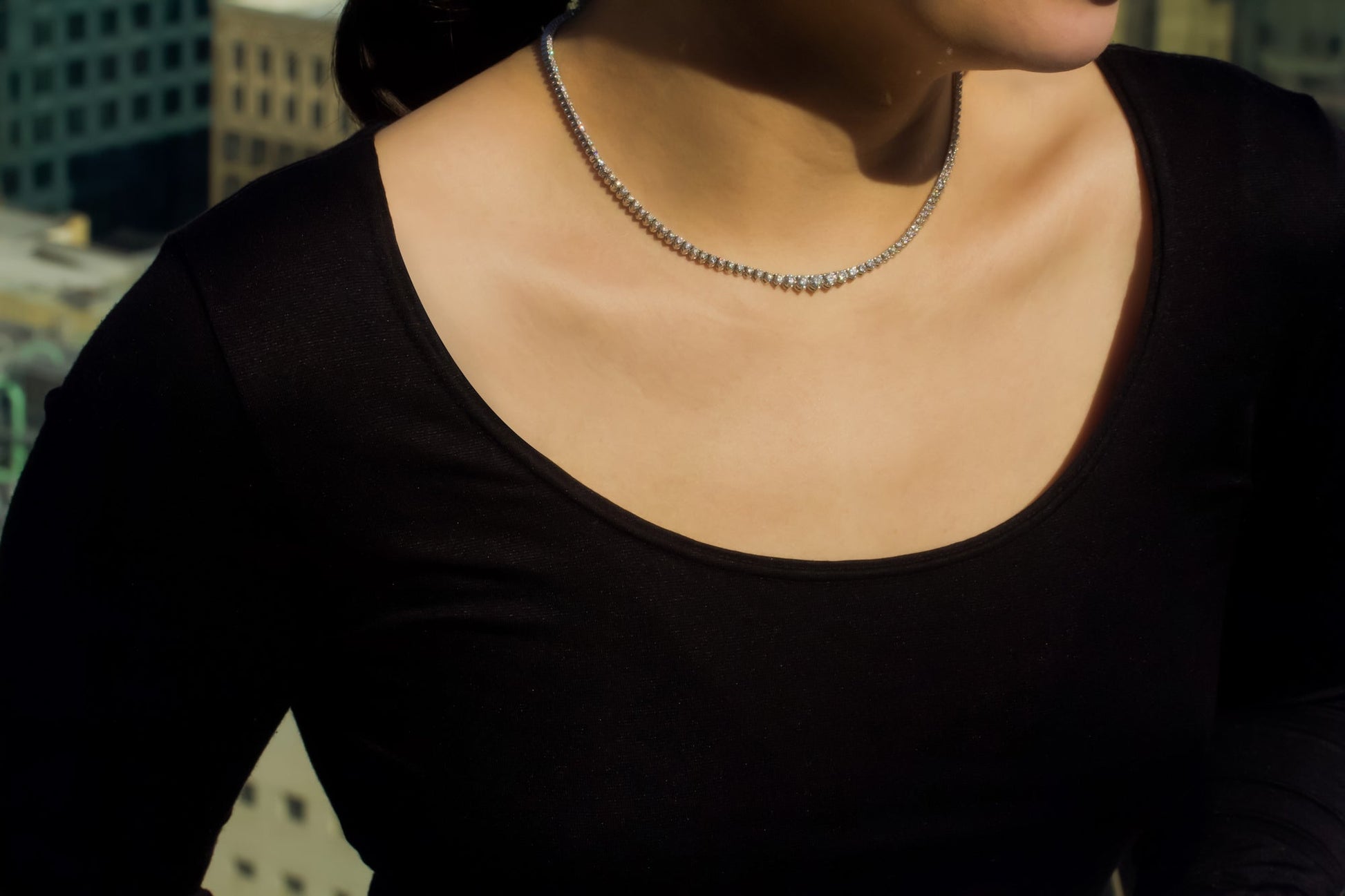 Kobelli Baguette Diamond Necklace