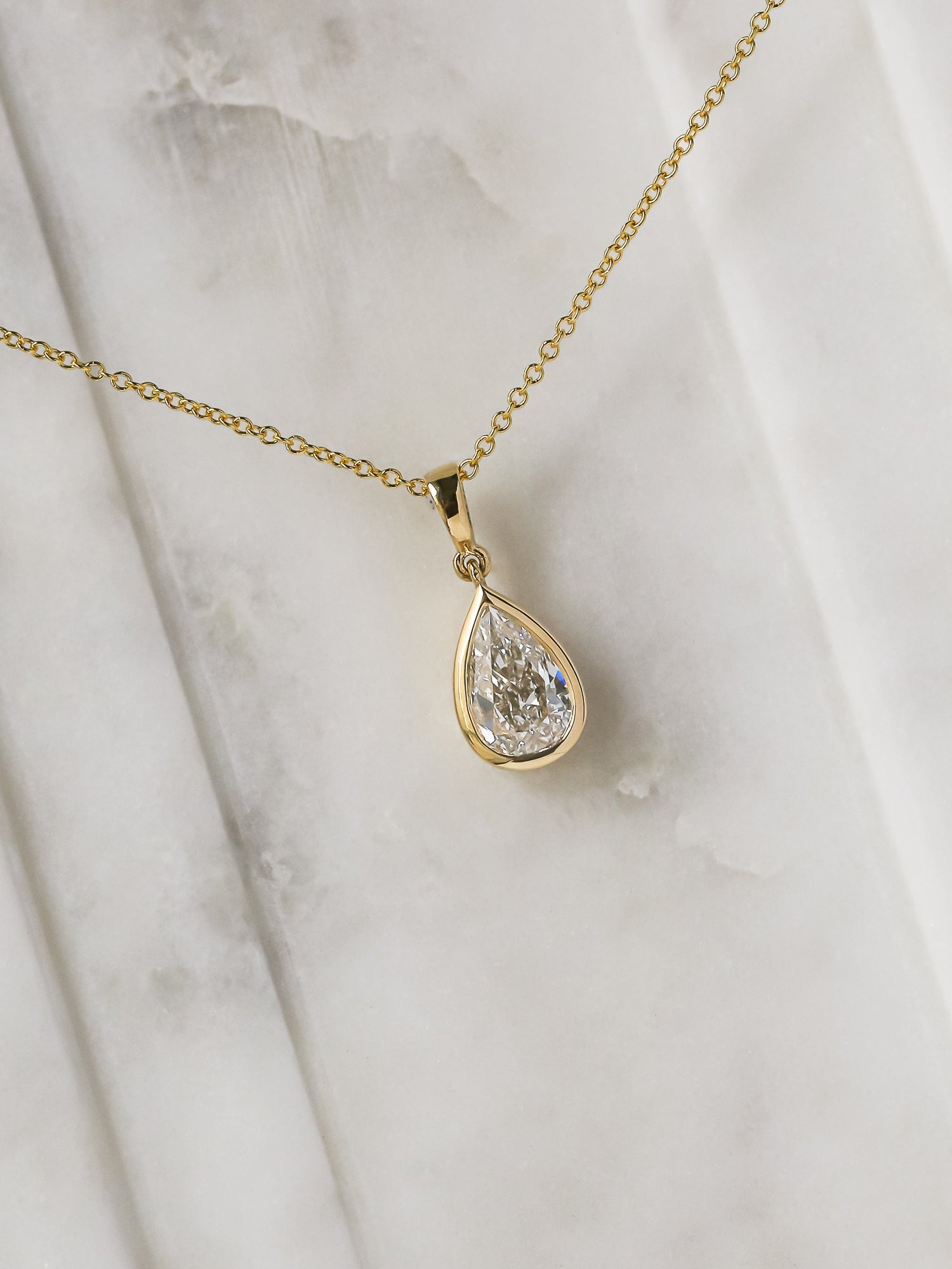 Kobelli Pear Diamond Necklace