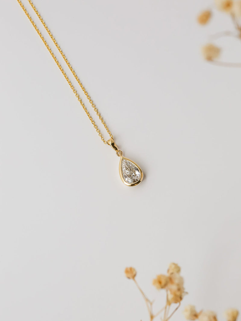 Kobelli Pear Diamond Necklace