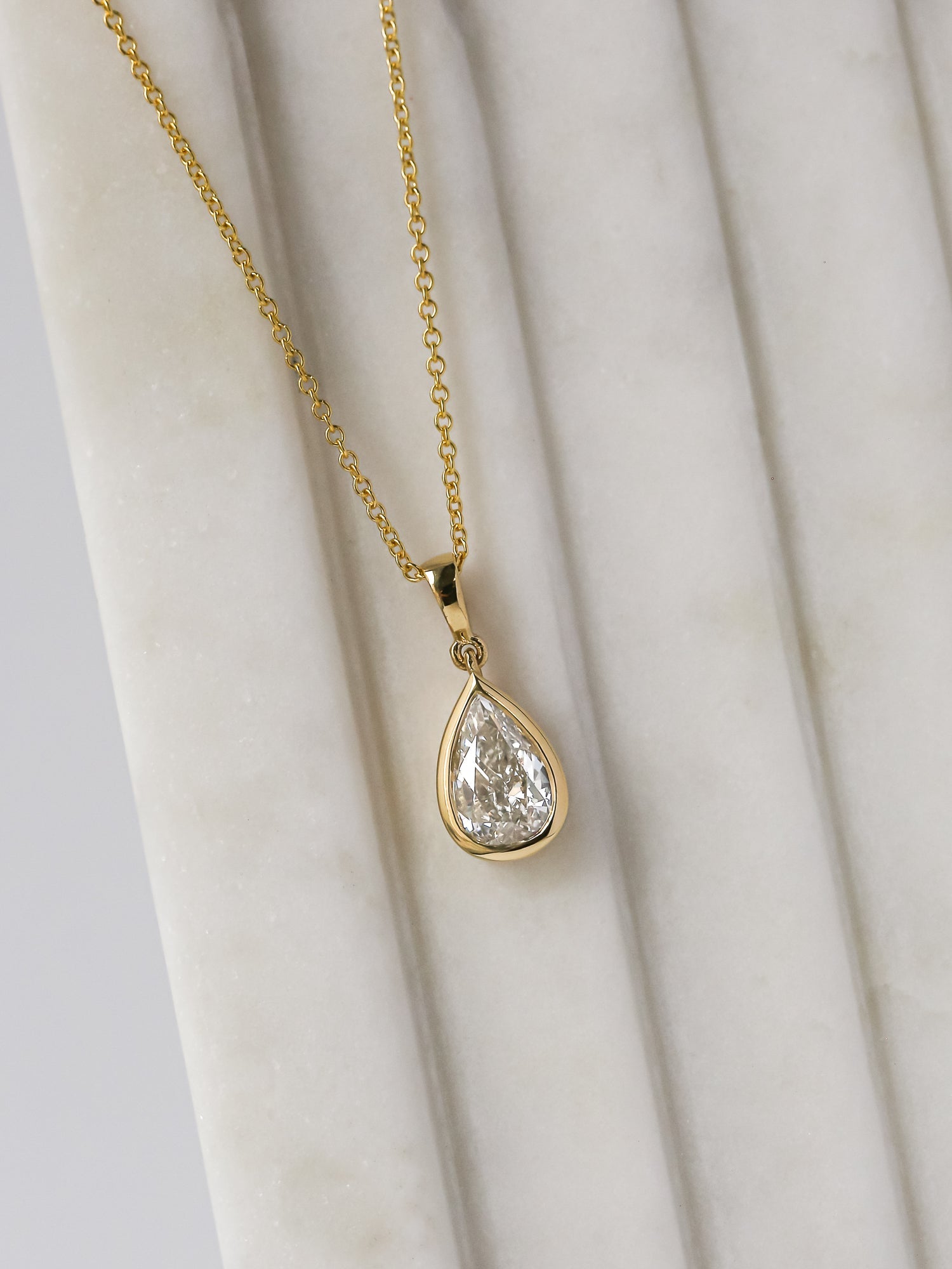 Kobelli Pear Diamond Necklace