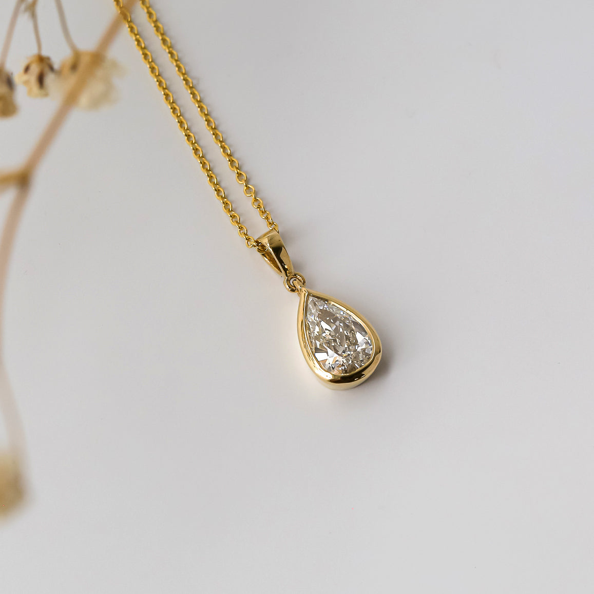 Kobelli Pear Diamond Necklace