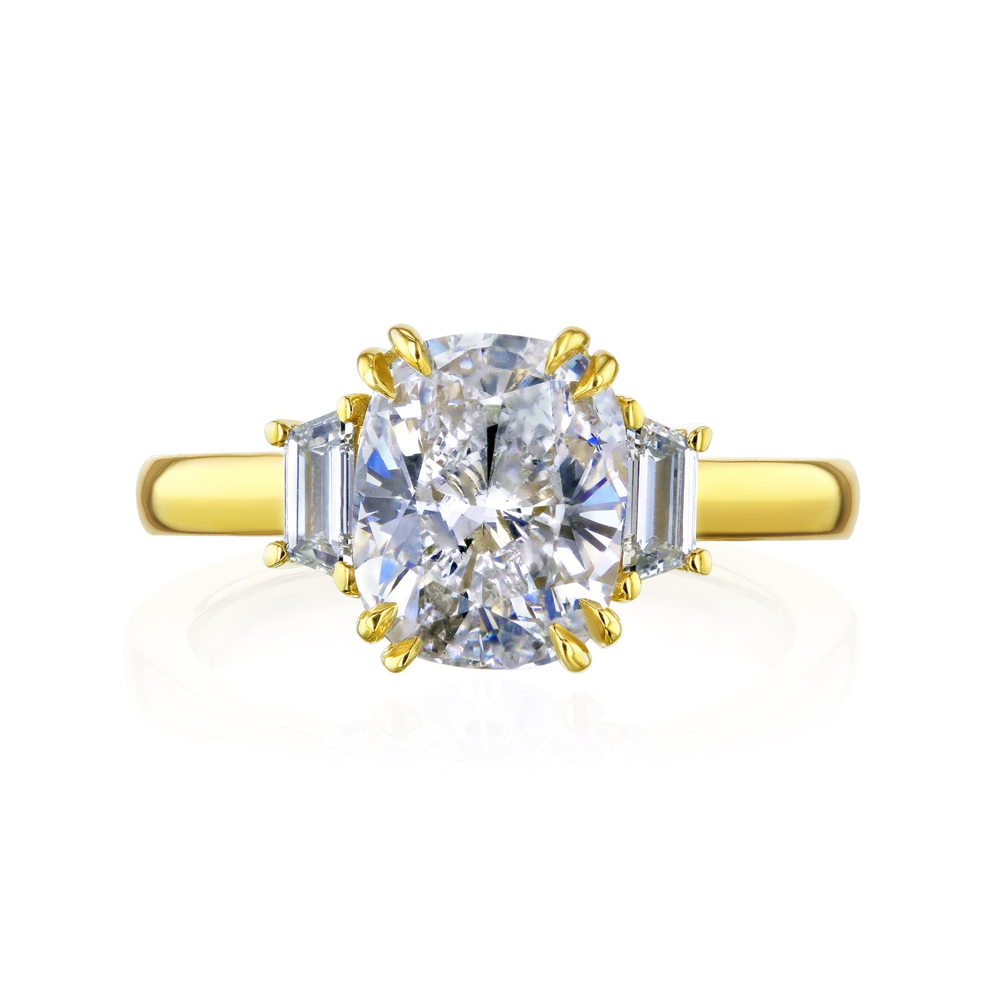 Kobelli Long Cushion Diamond Ring