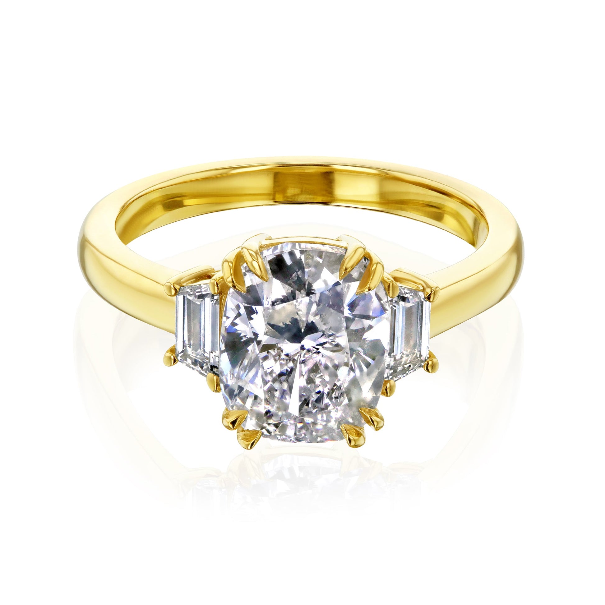 Kobelli Long Cushion Diamond Ring