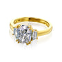 Kobelli Long Cushion Diamond Ring