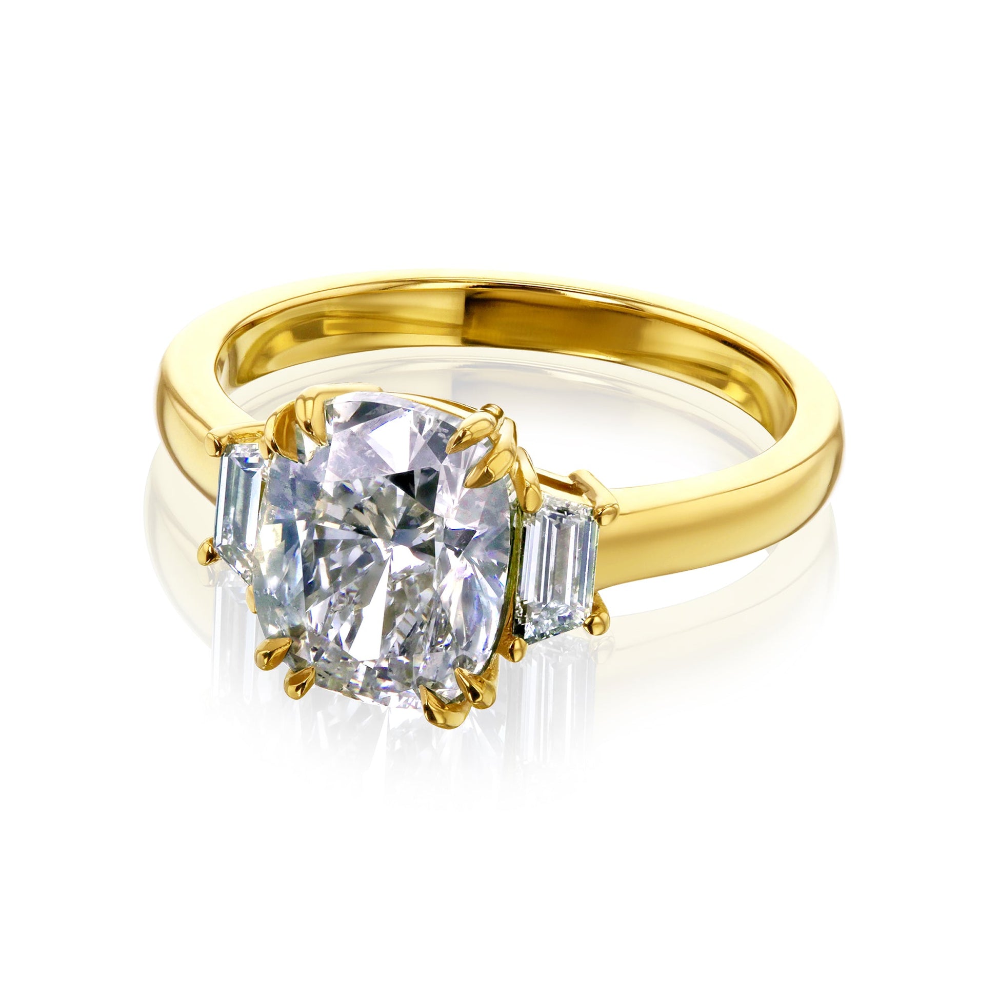 Kobelli Long Cushion Diamond Ring
