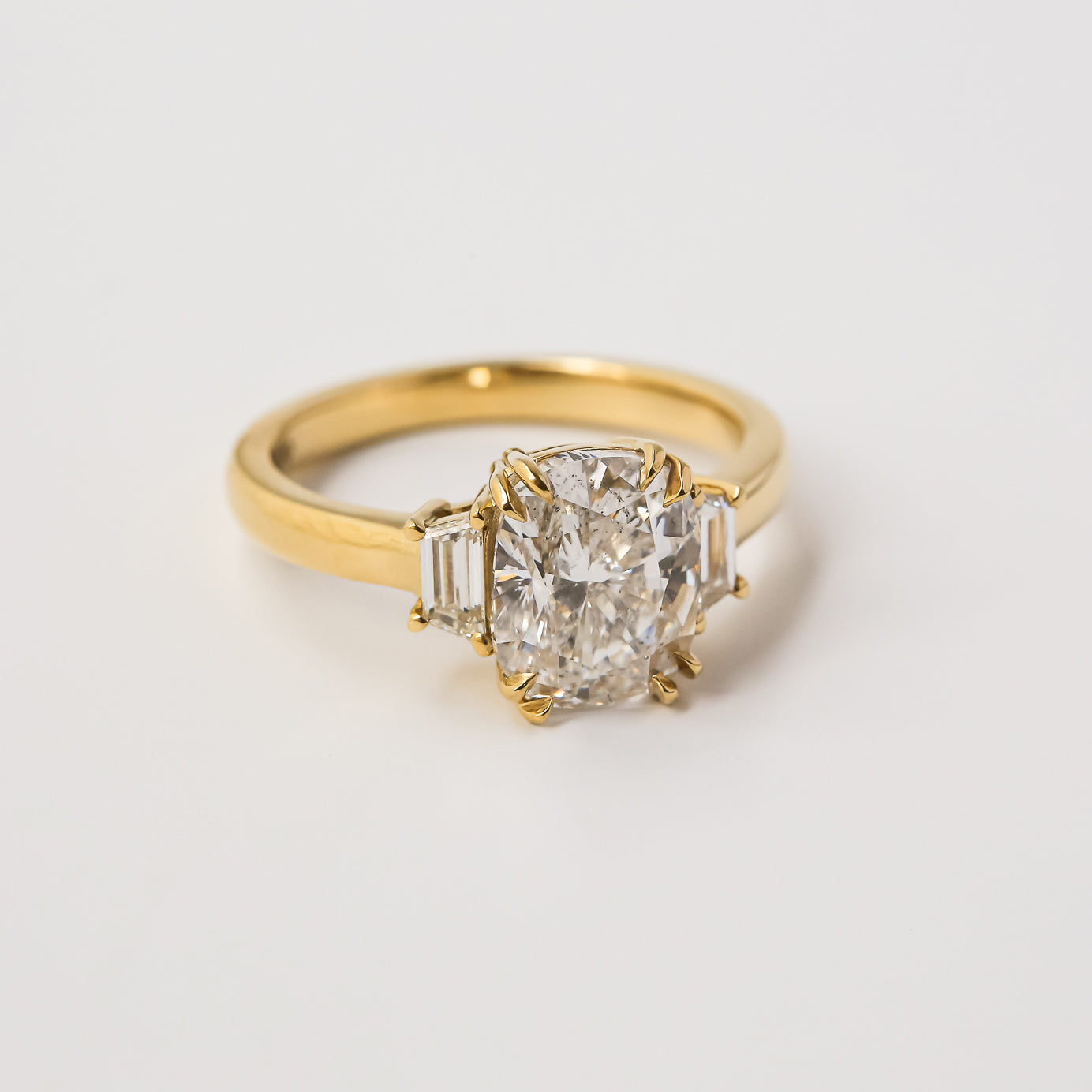 Kobelli Long Cushion Diamond Ring