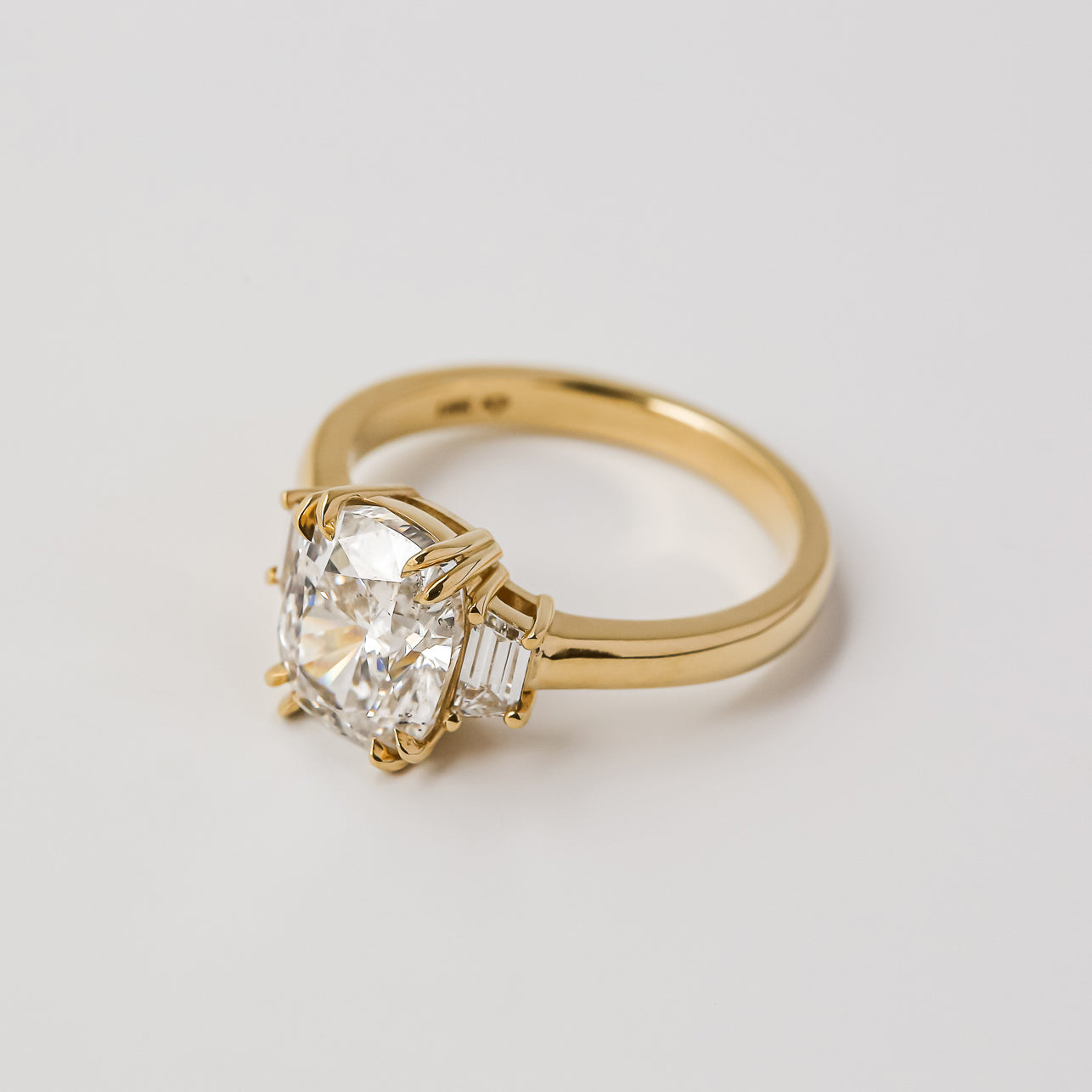 Kobelli Long Cushion Diamond Ring
