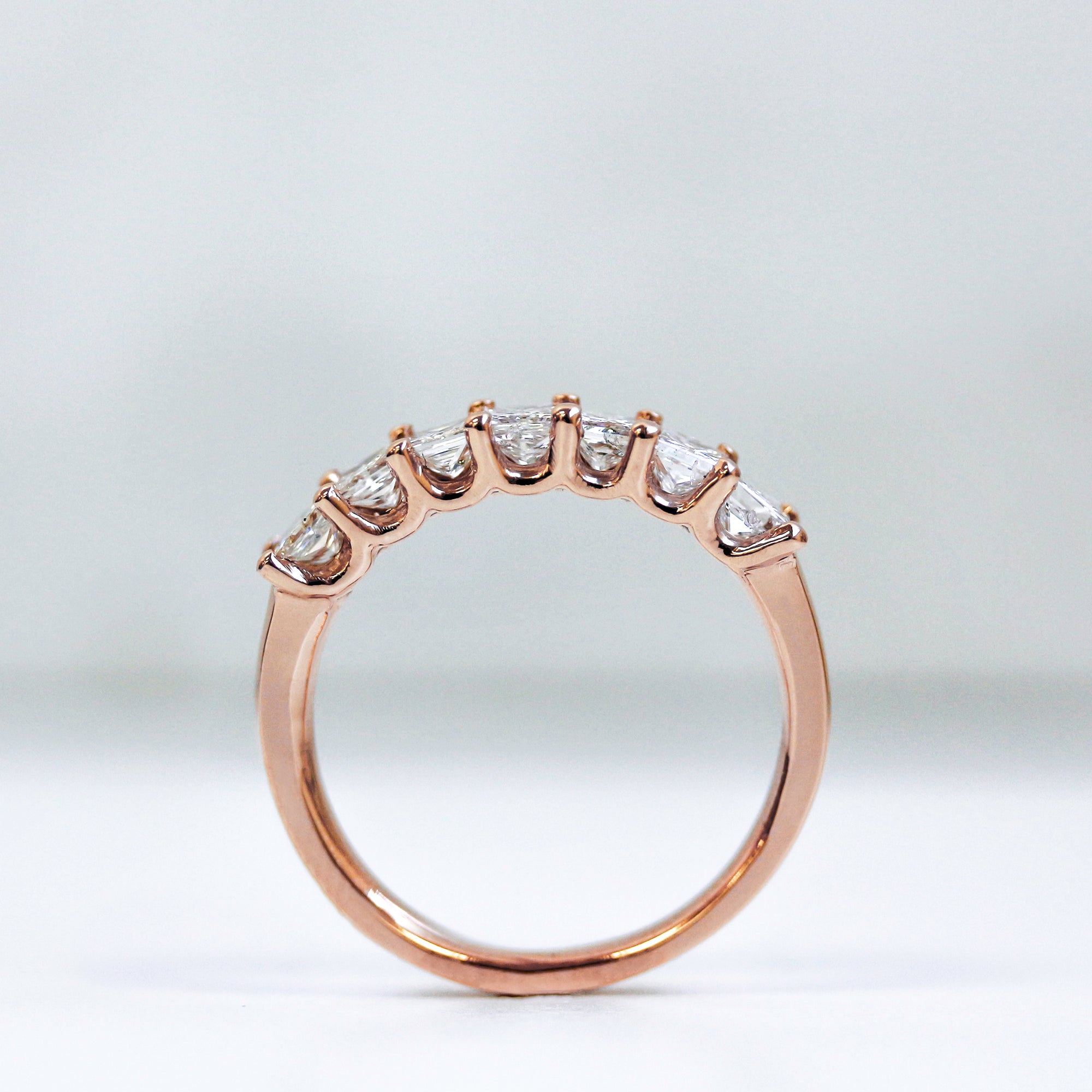 1 Carat Natural Diamond Princess 7-Stone Ring