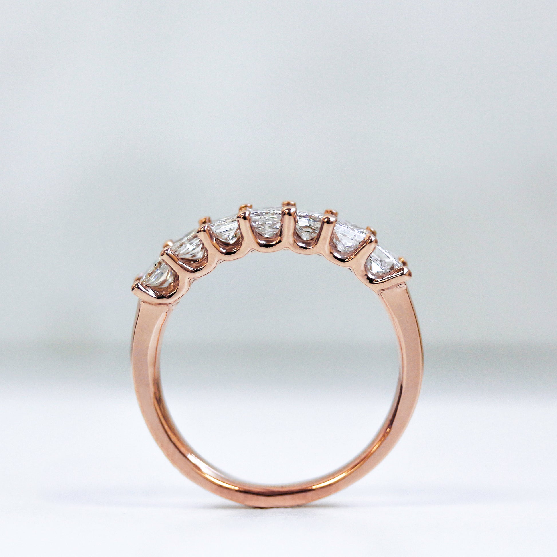 1 Carat Natural Diamond Princess 7-Stone Ring