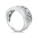 anel floral fashion de diamante 1/2ct.tw
