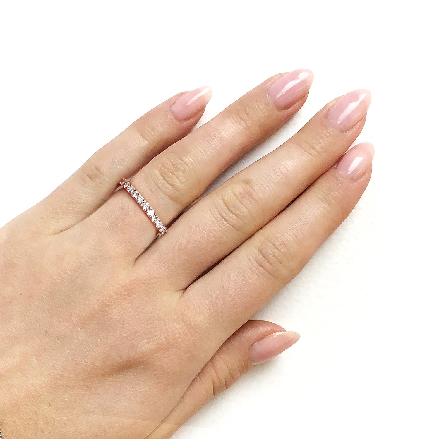 1 Carat Natural Diamond Eternity Ring