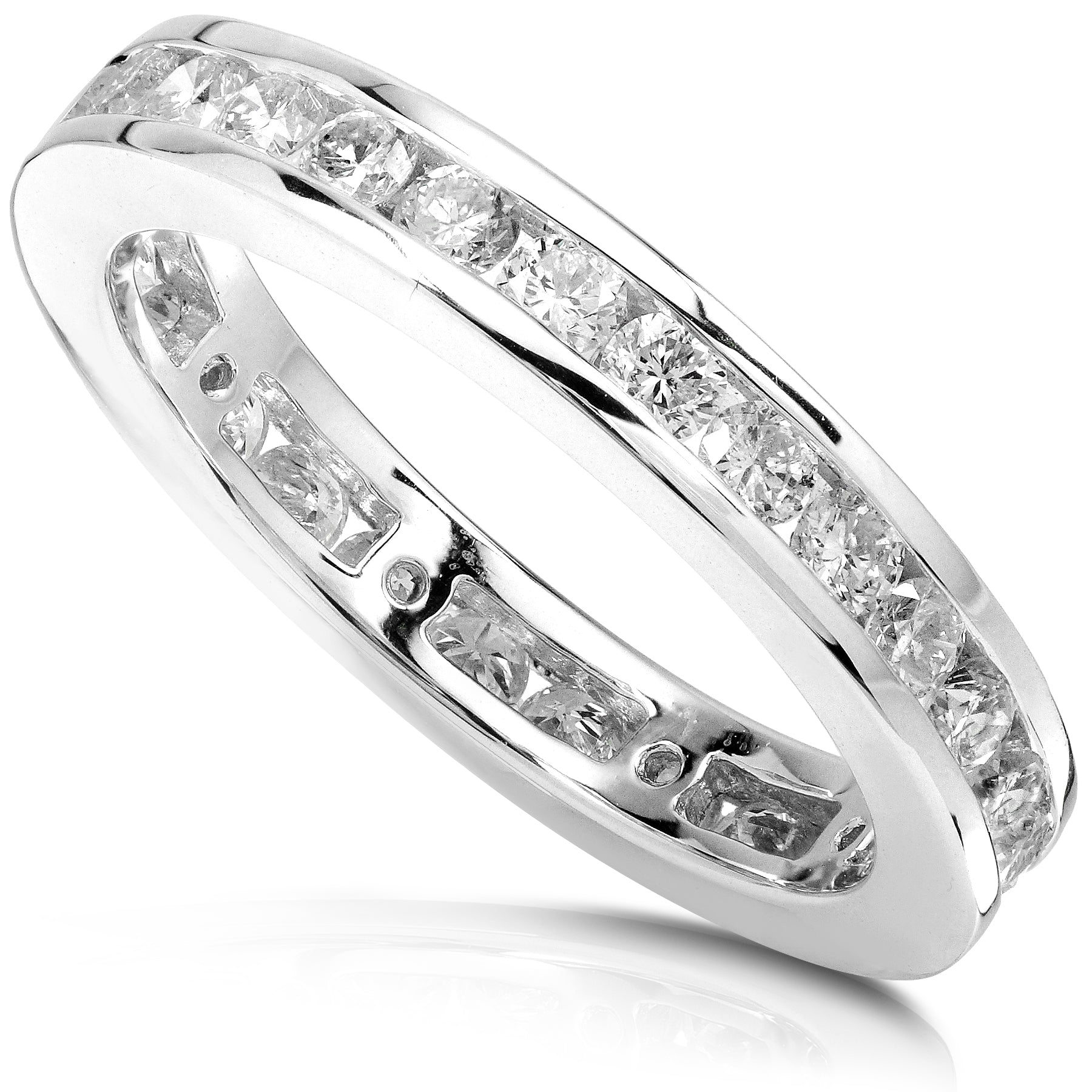 1 Carat Natural Diamond Channel Eternity Ring