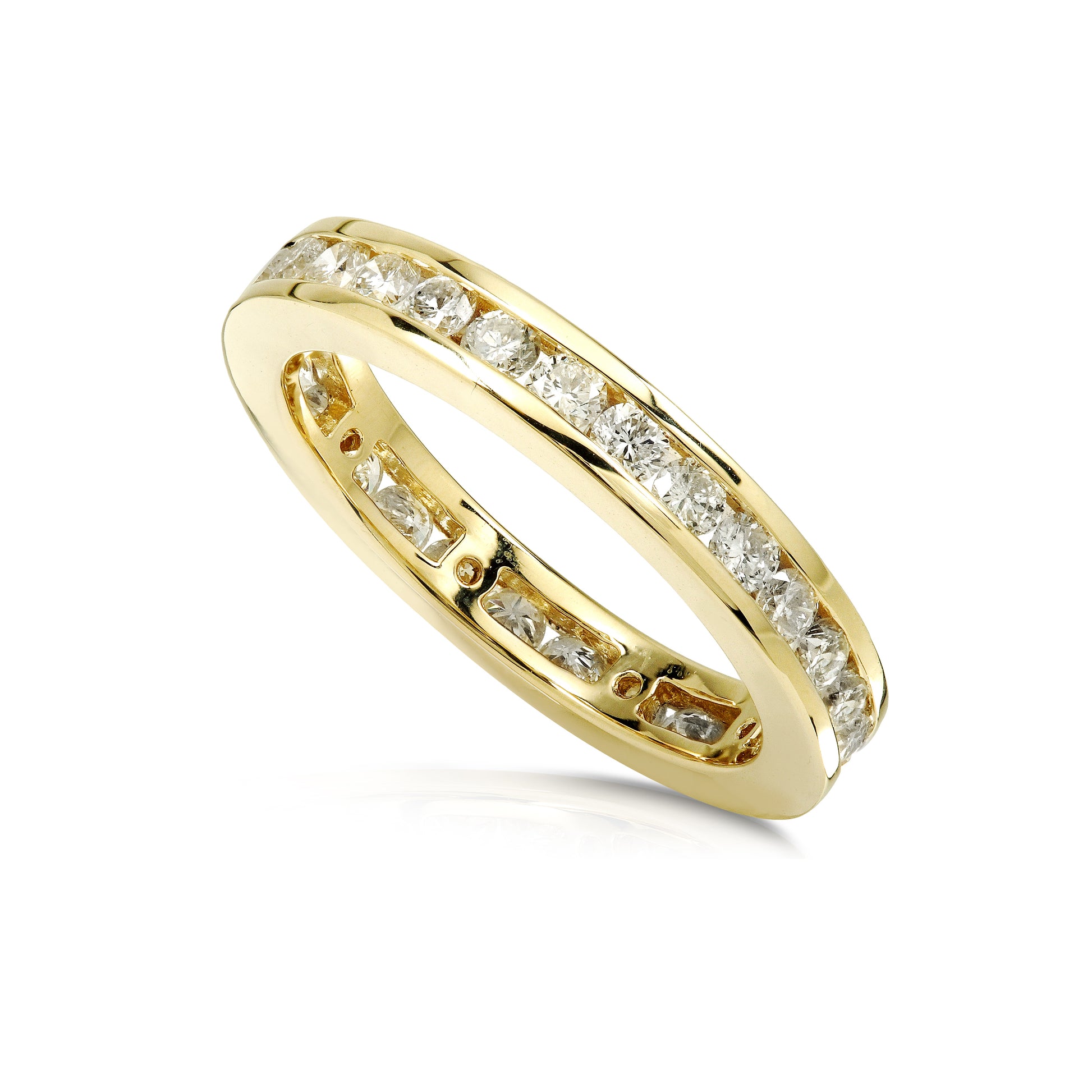 1 Carat Natural Diamond Channel Eternity Ring