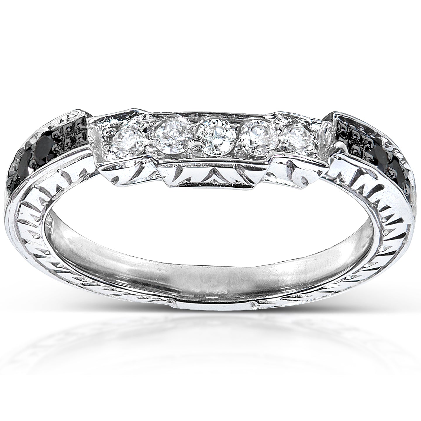 Black & White Natural Diamond Josephine Shadow Ring