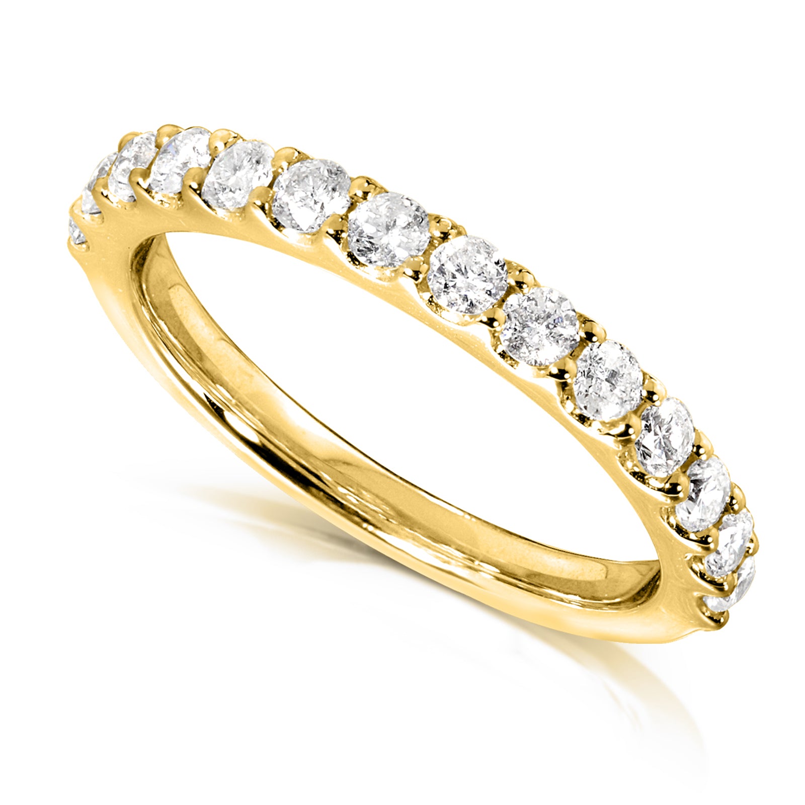 0.5 Carat Natural Diamond 2.5mm Half Eternity Lorenna Ring