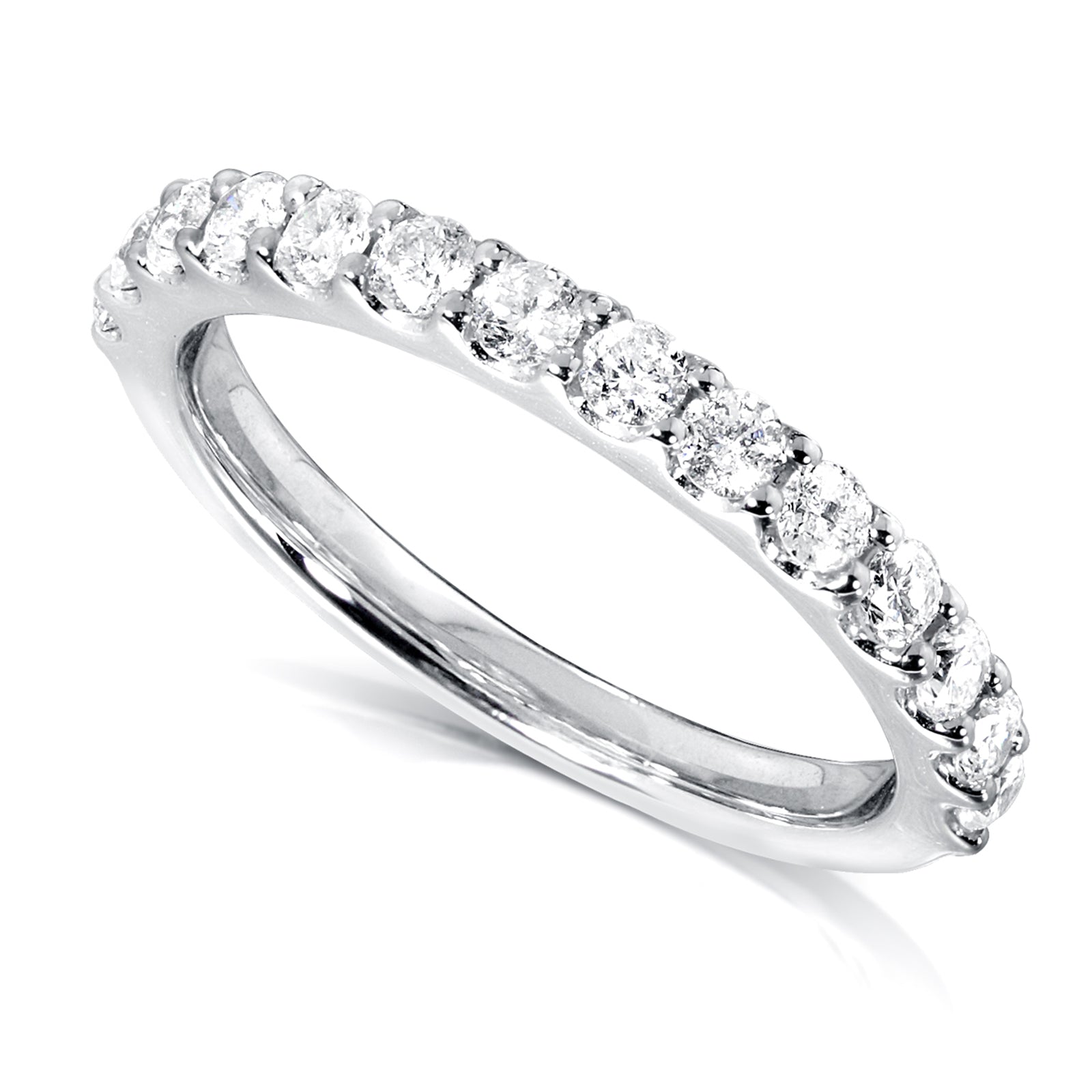 0.5 Carat Natural Diamond 2.5mm Half Eternity Lorenna Ring