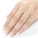 Aliança de casamento de diamante Kobelli 3/4 quilates (ctw) em ouro branco 14K