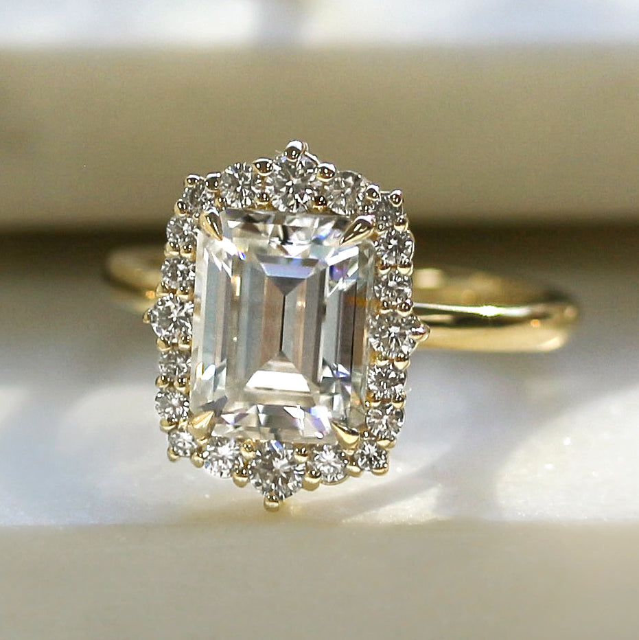 2.85 Carat Moissanite Elizabeth Ring