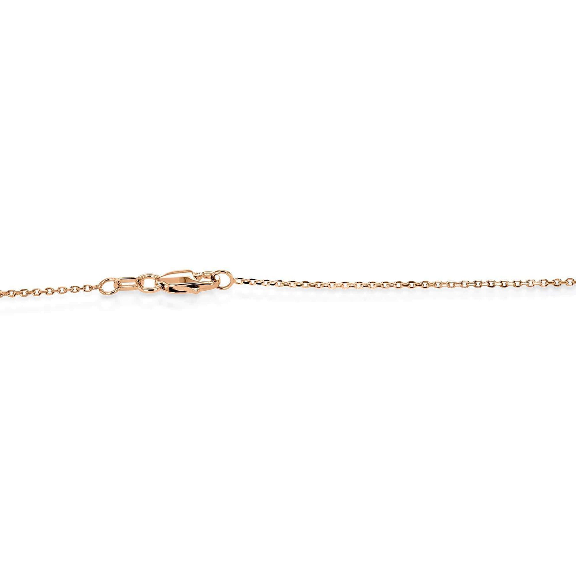 Kobelli Lab Grown Diamond Solitaire Bezel Gold Necklace